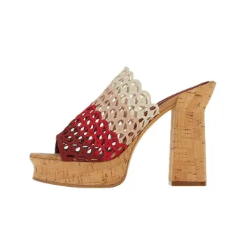 FERRAGAMO Slide Slippers Women's Red White