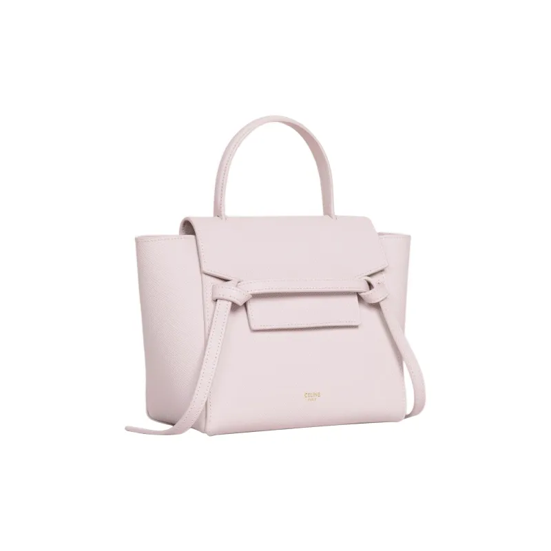 CELINE Grained Calfskin Catfish Bag Handbag Shoulder Bag Crossbody Bag Fanny Pack Women's Light Pink-1