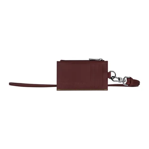 LONGCHAMP 3D Calfskin Coin Purse Men's Red
