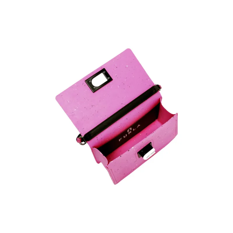 Furla 1927 Collection Rubber Portable Crossbody Bag, Shoulder Bag Mini Women's Pink-3