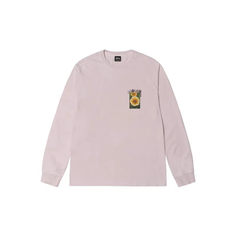 Stussy Flower Grid Pigment Dyed Long Sleeve Tee-7