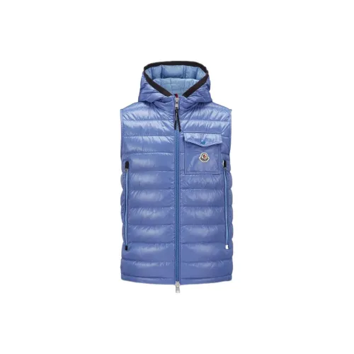 Moncler Vests Men Light Blue