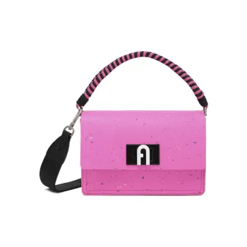 Furla 1927 Collection Rubber Portable Crossbody Bag, Shoulder Bag Mini Women's Pink