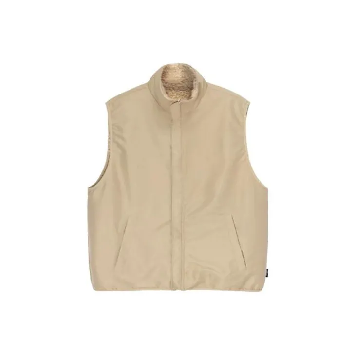 Stussy Colorblock Reversible Mixed Sherpa Vest-2