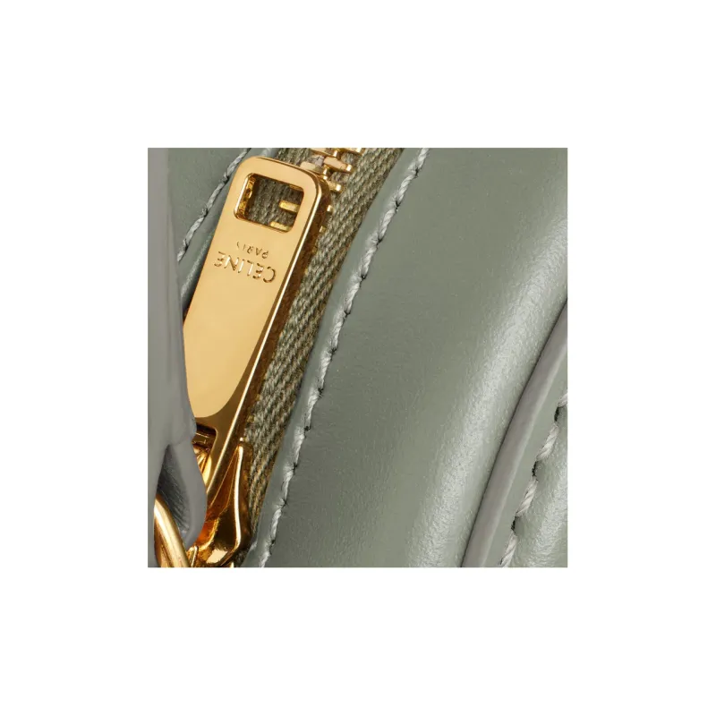 CELINE Cuir Triomphe Smooth Calf Leather Shoulder Bag Crossbody Bag Mini Women's Green-4