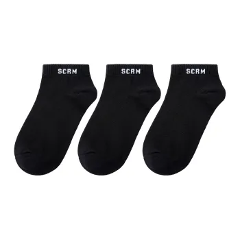 SCRM Terry Moisture Wicking Home Sports Ankle Socks Unisex 3 Pack