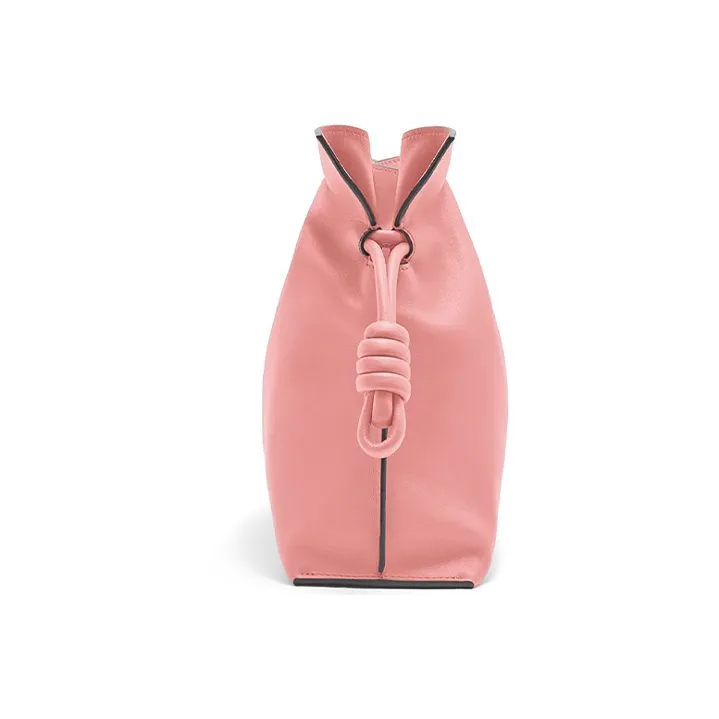 LOEWE Flamenco Nappa Cow Leather Small Fortune Bag One Shoulder Crossbody Clutch Regular Women's Peachy Pink-2