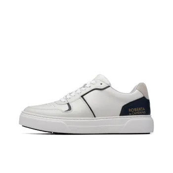 ROBERTA DI CAMERINO Cow Leather Stylish Skateboarding Shoes Men's White