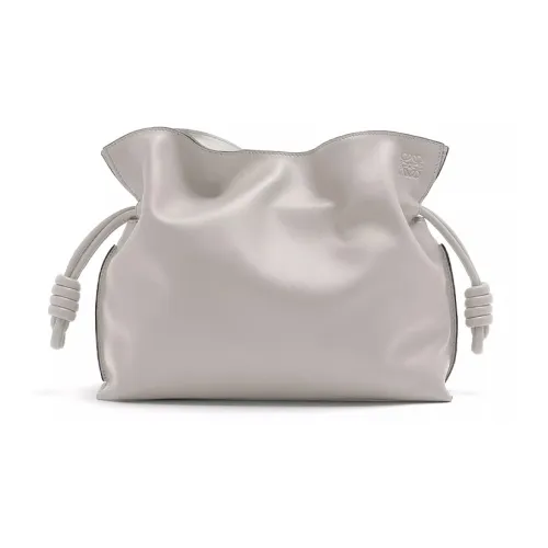 LOEWE Flamenco Clutch In Nappa Calfskin Ghost