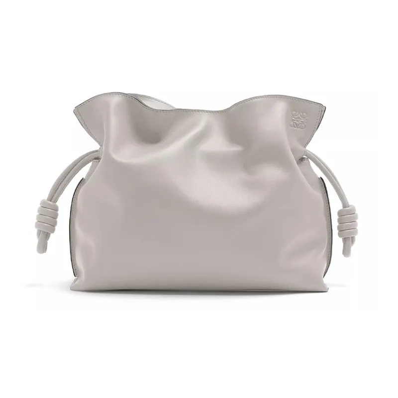 LOEWE Flamenco Clutch In Nappa Calfskin Ghost-0