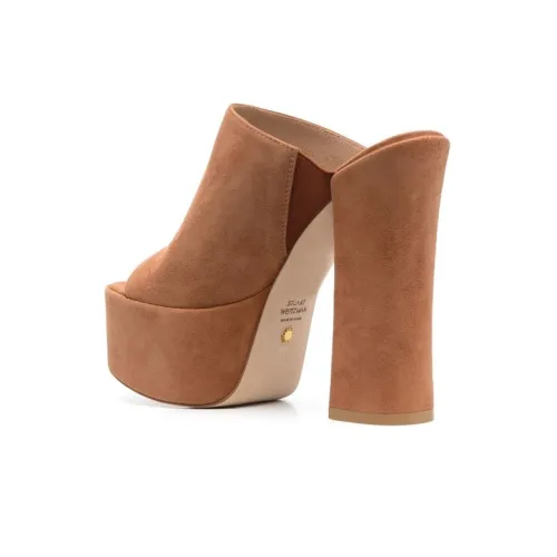 stuart weitzman 145mm Platform-sole Mules