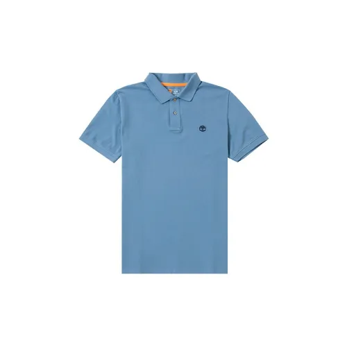 Timberland Polo Shirts Men Sky Blue