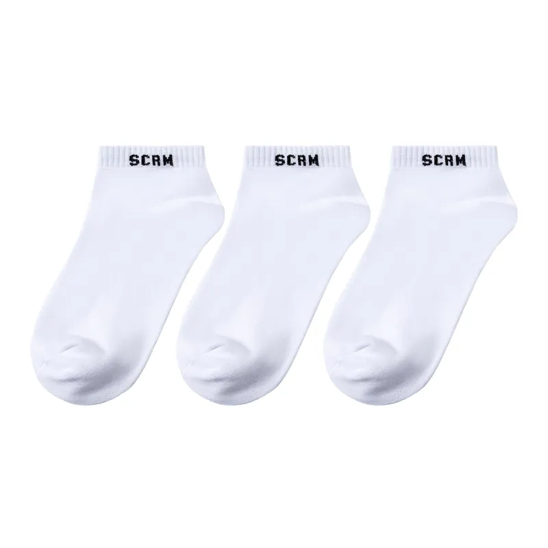 SCRM Terry Moisture Wicking Home Sports Ankle Socks Unisex 3 Pack-1