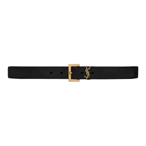 SAINT LAURENT Leather Belts Women's Black