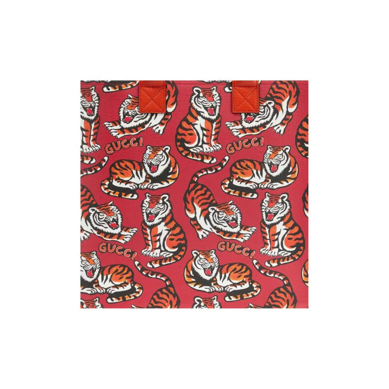 GUCCI Canvas Tote Bag, Shopping Bag, Handbag Kids' Red-2