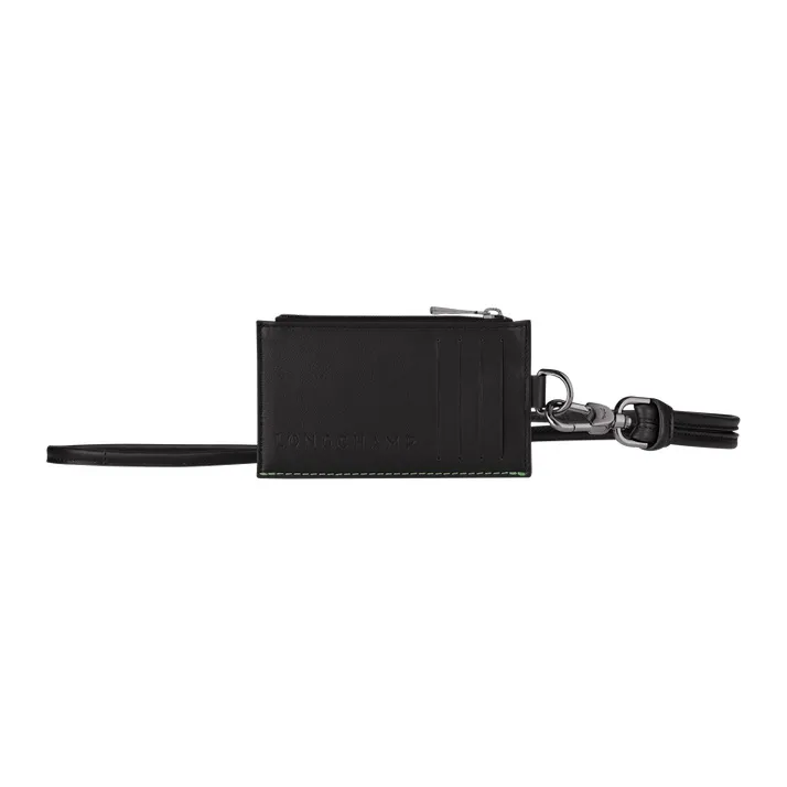 LONGCHAMP 3D Calfskin Coin Purse Regular Men's Black-0