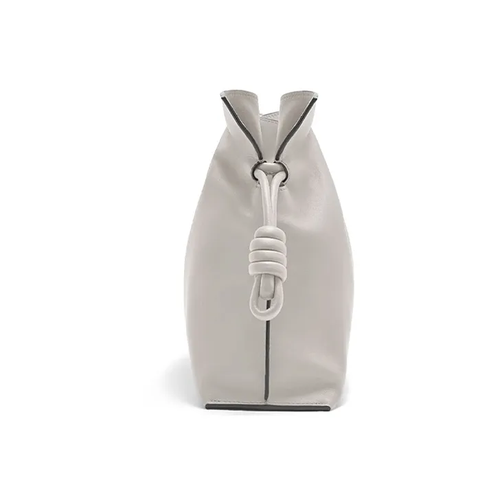 LOEWE Flamenco Clutch In Nappa Calfskin Ghost-2