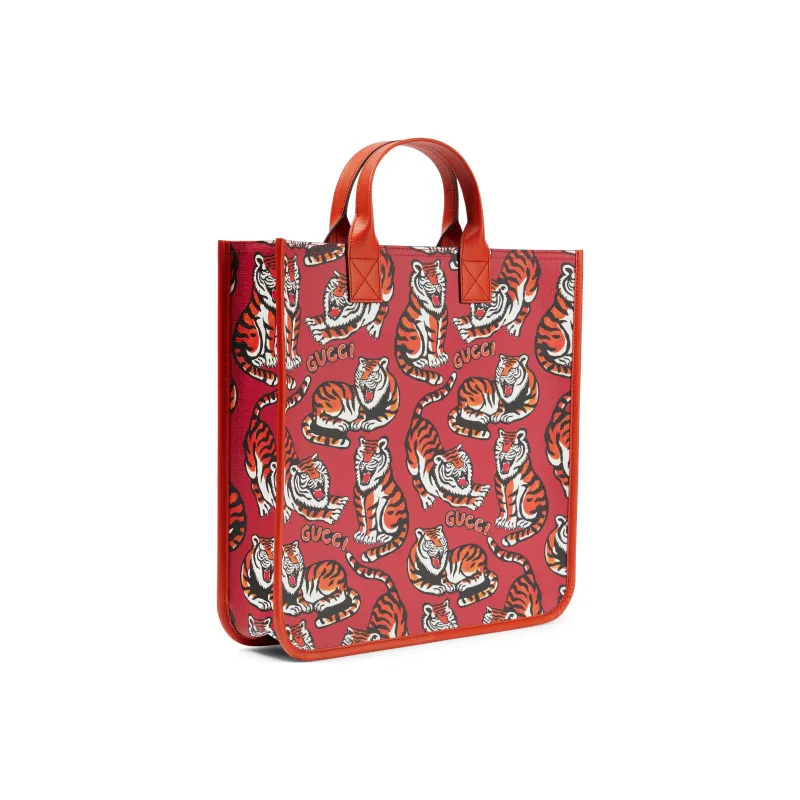GUCCI Canvas Tote Bag, Shopping Bag, Handbag Kids' Red-1