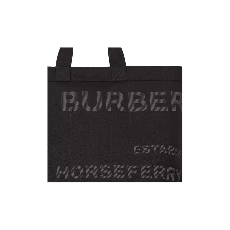 Burberry Horseferry Nylon Tote Bag Shopping Bag Shoulder Bag Crossbody Bag Handbag Regular Men's Black-5