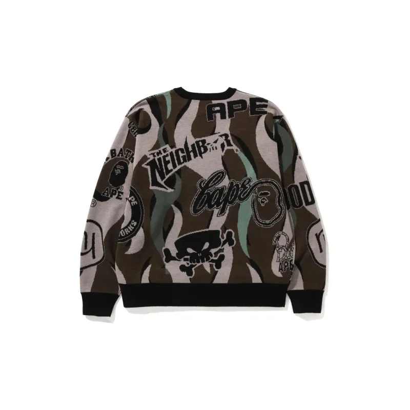 Bape X Neighborhood Relaxed Fit Knit Sweater-1