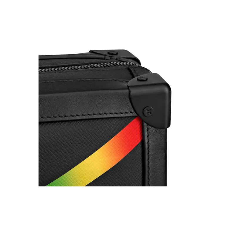LOUIS VUITTON Soft Trunk Taiga Black/Rainbow-3