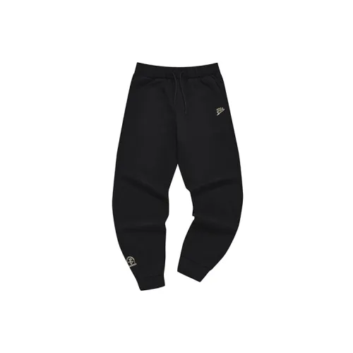 FILA FUSION BASEBALL Series Knitted Sweatpants Women's Black