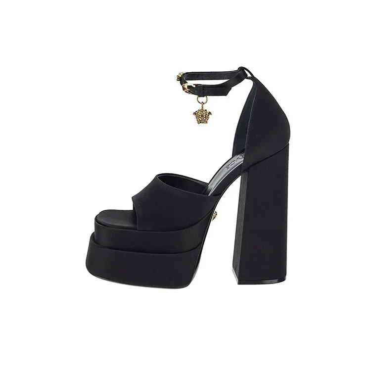 VERSACE Aevitas 160mm Pointy Platform Sandals Black Women's-0