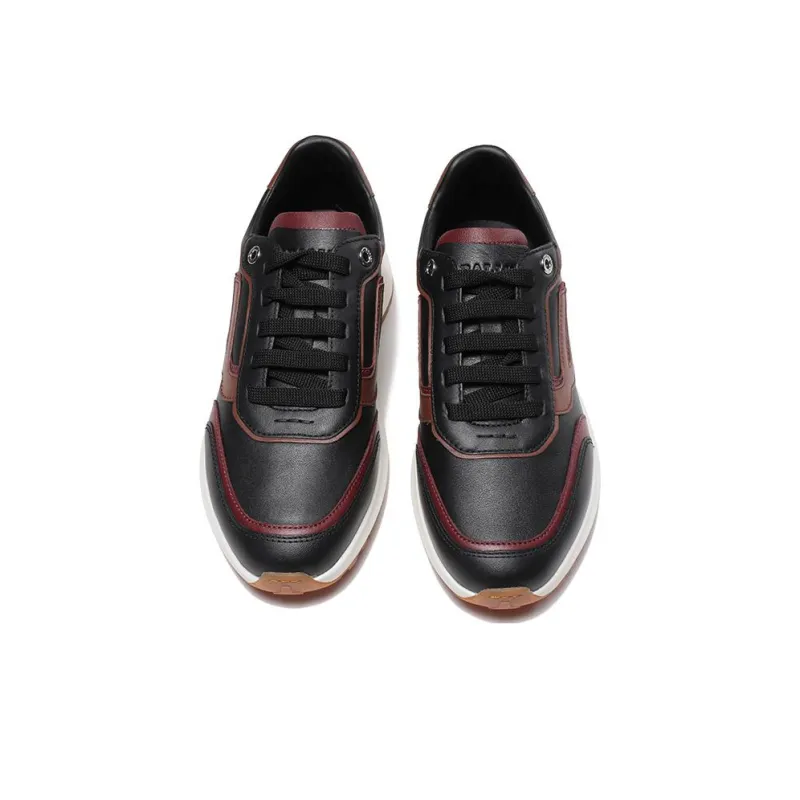 BALLY Low Top Sports Casual Shoes Men's Black Brown-3