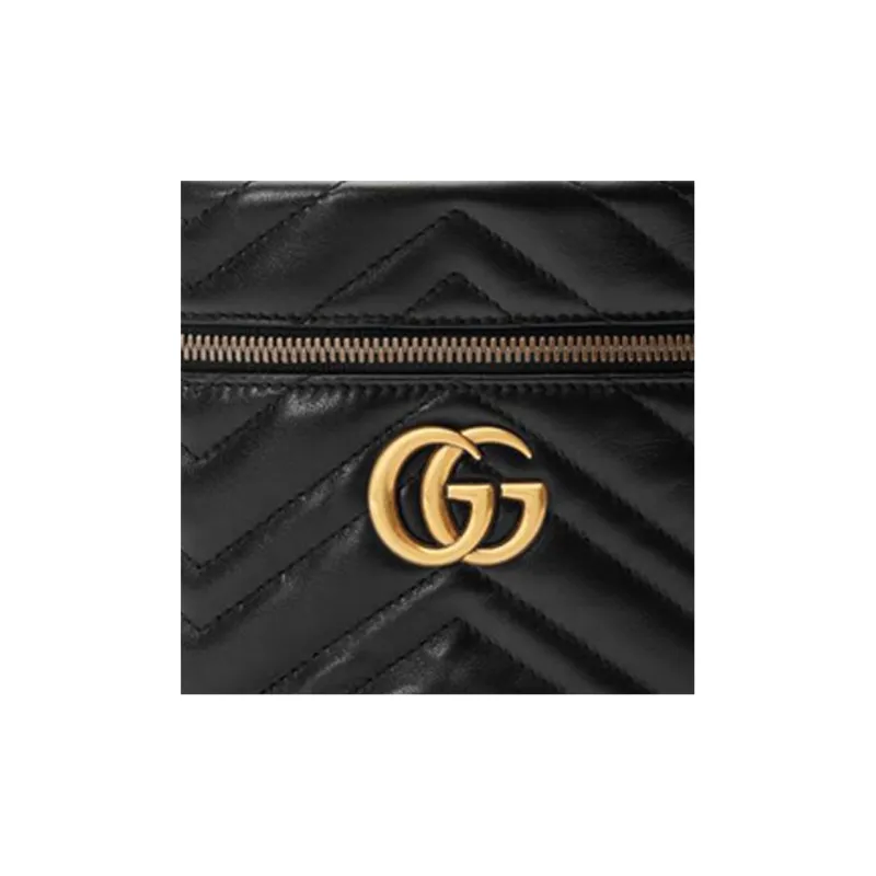 GUCCI GG Marmont Cosmetic Case Small Matelasse Chevron Black-5