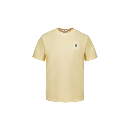 STONE ISLAND T-Shirts Men Cream Yellow