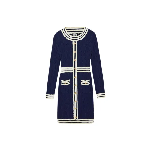 DKNY Long-Sleeved Dresses Women's Navy Blue