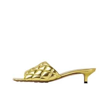 Bottega Veneta Padded Slip Resistant Slide Slippers Women's Gold