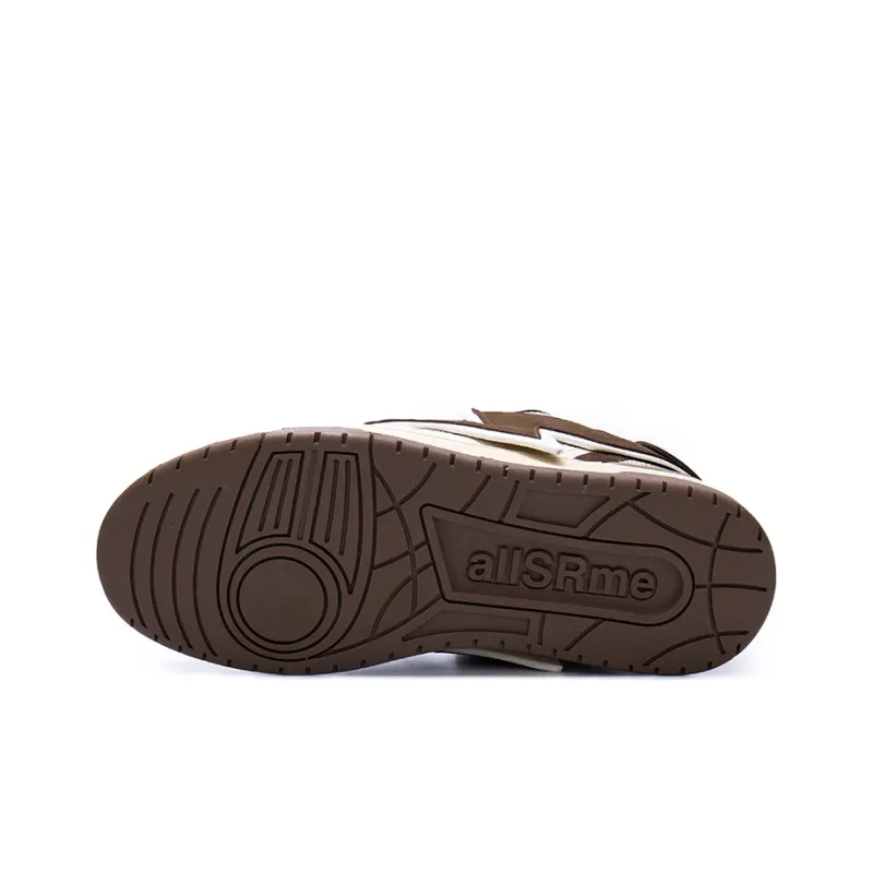 SIMPLE RIMLESS/SRME Srme Lightning-01 Anti-Slip Wear-Resistant Low-Top Skateboard Shoes Unisex Coffee-4