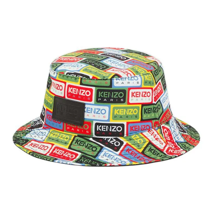 KENZO Label Reversible Bucket Hat-4