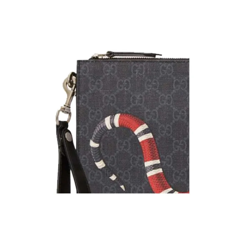 GUCCI Canvas Clutch Men's Black-7