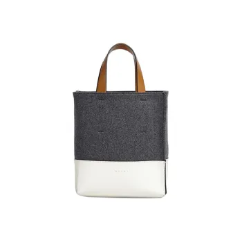 MARNI Museo Cow Leather Shoulder Bag Crossbody Bag Handbag Mini Women's Gray/White