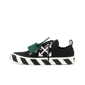 OFF WHITE Vulcanized Low Top Stylish Skateboarding Shoes Men's Black