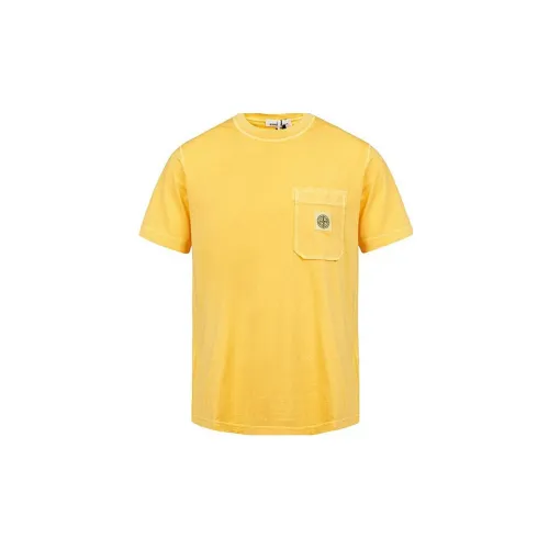 STONE ISLAND T-Shirts Men Yellow