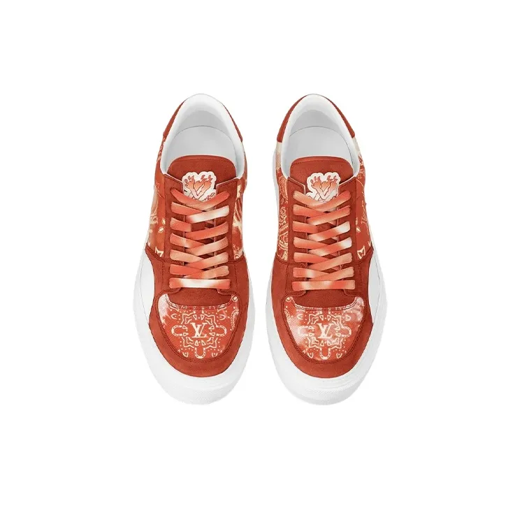 LOUIS VUITTON Ollie Sneakers 'Orange Tie Dye Style Monogram'-3