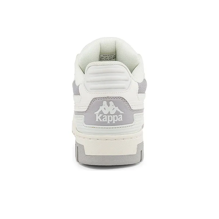 Kappa Anti Slip Wear Resistant Low Top Skateboard Shoes Unisex White Gray-5