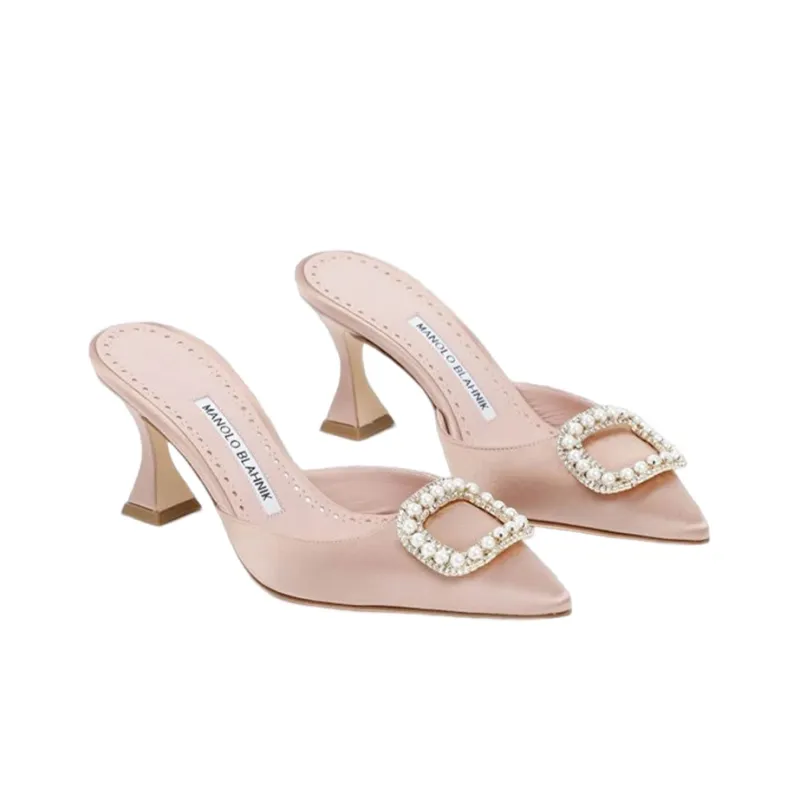MANOLO BLAHNIK Closed Toe Slippers Women's-2
