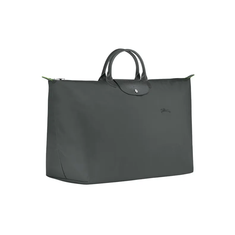 LONGCHAMP Le Pliage Green Cow Leather Trim Handbag Travel Bag Men's-1
