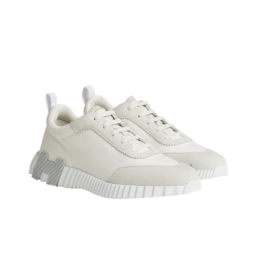 新品 Casual Bouncing HERMES Shoes Original Gray Beige Low-Top Men 小物