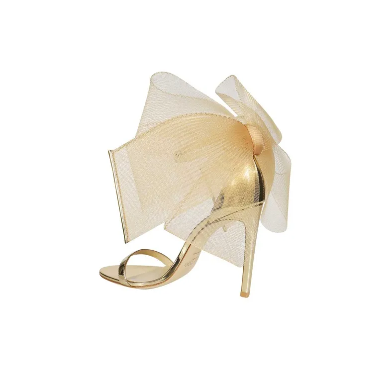 Jimmy Choo Aveline One-Strap Sandals 10cm Women's Gold-4