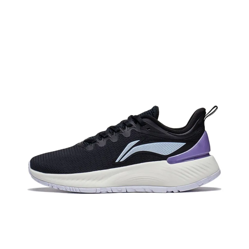 LiNing YueYing Element Anti Slip Wear Resistant Low Top Running Shoes Women's Black-0