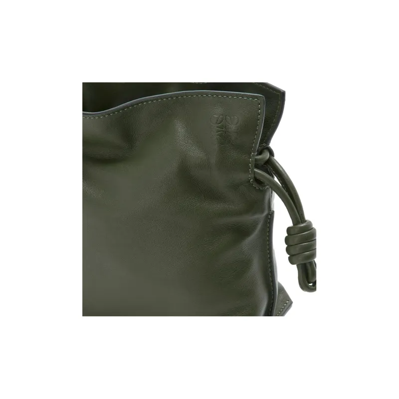 LOEWE Calfskin One Shoulder Crossbody Clutch Mini Women's Khaki Green-4
