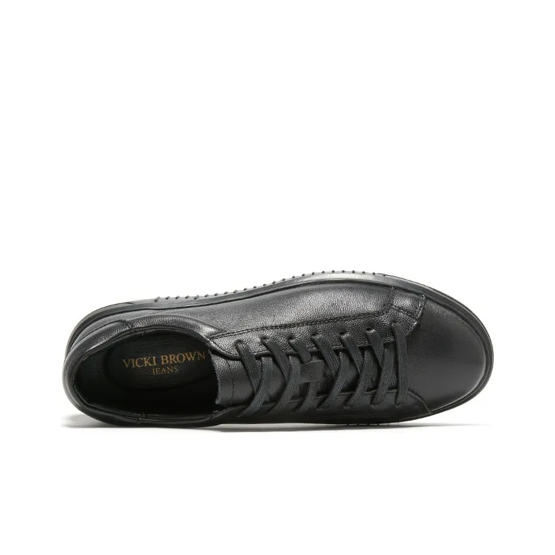 VICKI BROWN Jeans Skateboard Shoes Men Low Top Black-4