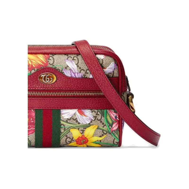 GUCCI Canvas With Leather Camera Bag, Crossbody Bag, Shoulder Bag Women's-5