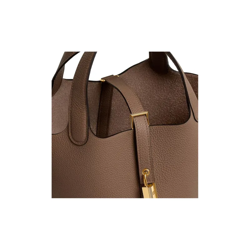 HERMES Picotin Lock Maurice Bullock Leather Bucket Bag Handbag Women's D0 Beige De Weimar Dog Beige-3