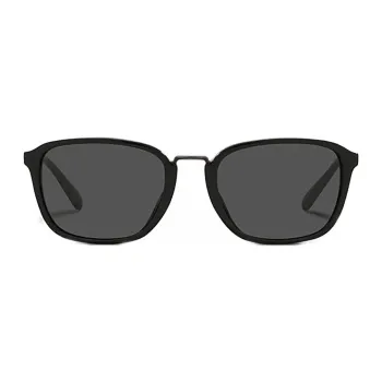 COACH Metal Frame Oval Sunglass Men's Black/Gray